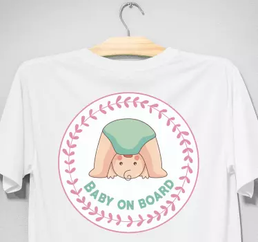 Baby t-shirt schattige baby aan boord - TenStickers