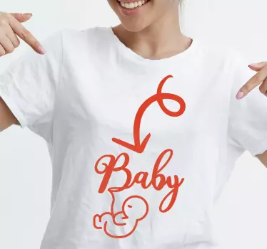 Baby t-shirt schattige baby aankondiging - TenStickers