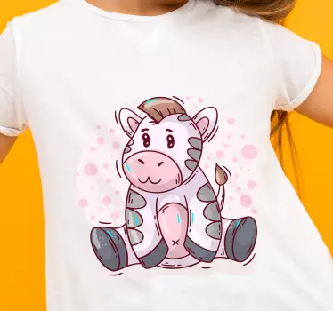 Baby t-shirt schattige zebra afbeelding - TenStickers