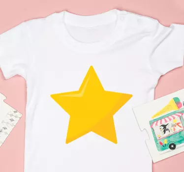 Baby t-shirt stralende ster vorm - TenStickers