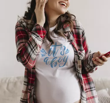 Baby t-shirt verwachting van een baby aangekondigd - TenStickers