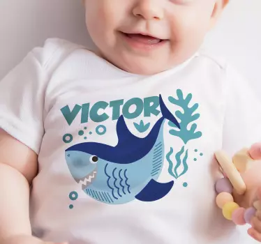 Baby t-shirt vrolijke haai overwinning - TenStickers