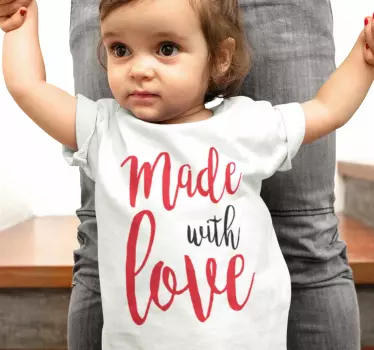 Gemaakt met liefde baby t-shit - TenStickers