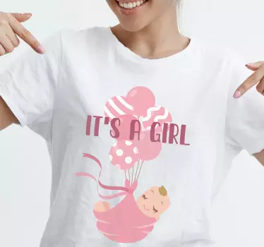 Geslacht onthullen het is een meisje baby t-shirt - TenStickers