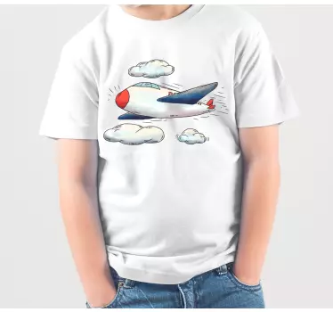 Kinder t-shirt Rode neus vliegtuig - TenStickers