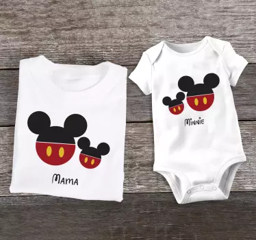 T-shirt moeders en dochters op maat mama minnie - TenStickers