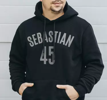 sweatshirt met naam en nummer - TenStickers