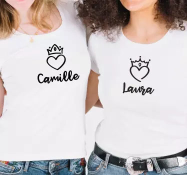 T-shirt moeders en dochters majestic heart shirts - TenStickers