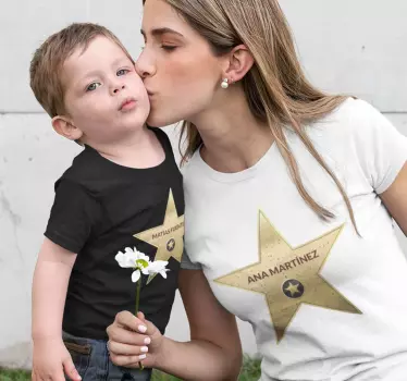 T-shirt moeders en dochters sterren - TenStickers
