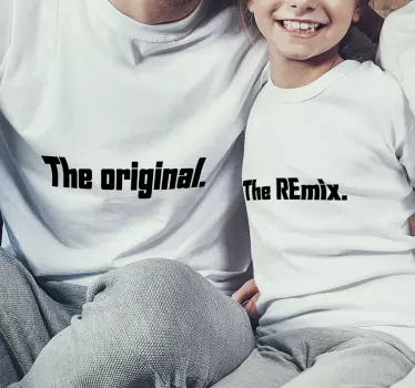 T-shirt vaders en zonen de origineel en de remix - TenStickers
