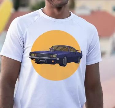 T-shirt vaders en zonen klassieke muscle car - TenStickers