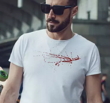 T-shirt vaders en zonen met stijlvolle rode spetters - TenStickers
