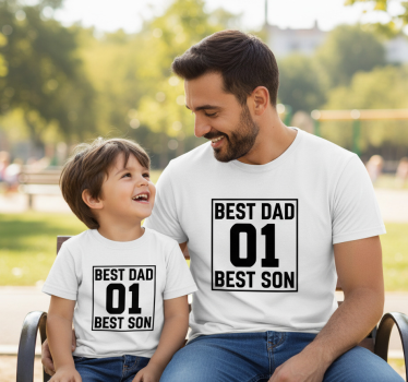 T-shirt vaders en zonen team nummer set - TenStickers