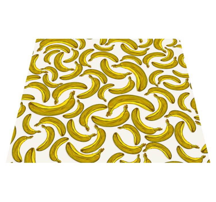 Bananen ontwerp vinyl tapijt geel - TenStickers