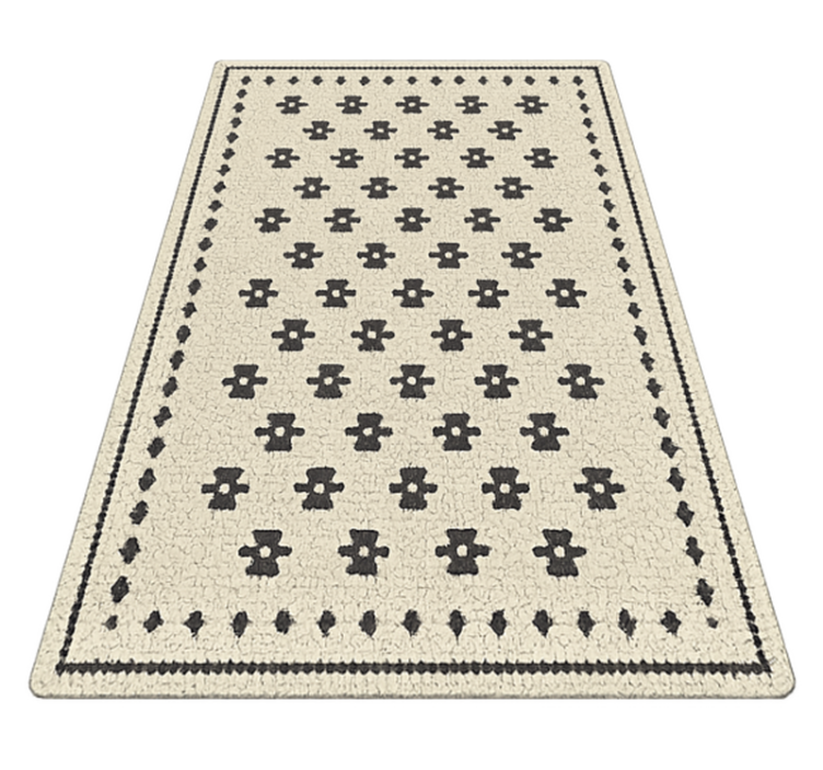 Bloemenmozaïek vinyl tapijt woonkamer - TenStickers