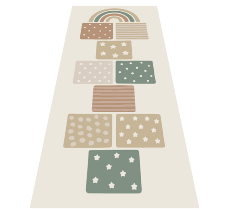 Beige hinkelspel vinyl tapijt meer kinderen - TenStickers