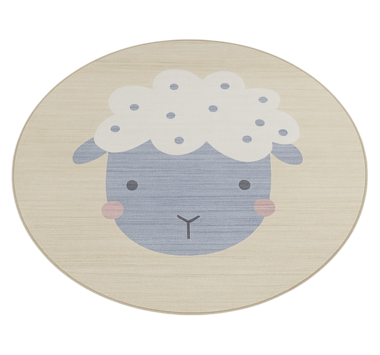 Beige babyschaap vinyl tapijt meer kinderen - TenStickers