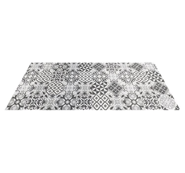 Crearreda gris vinyl tapijt tegels - TenStickers