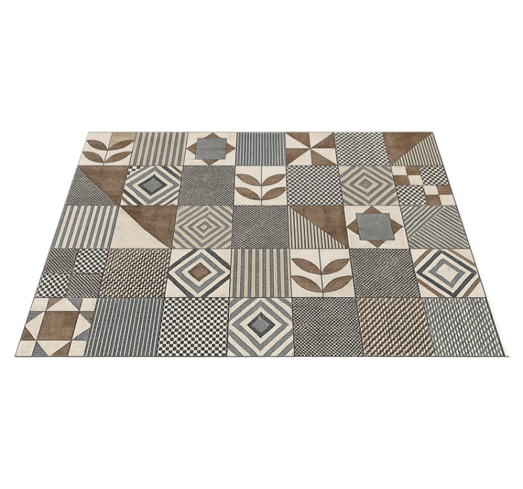 Vinyl tapijt keuken abstract geometrische natuur - TenStickers