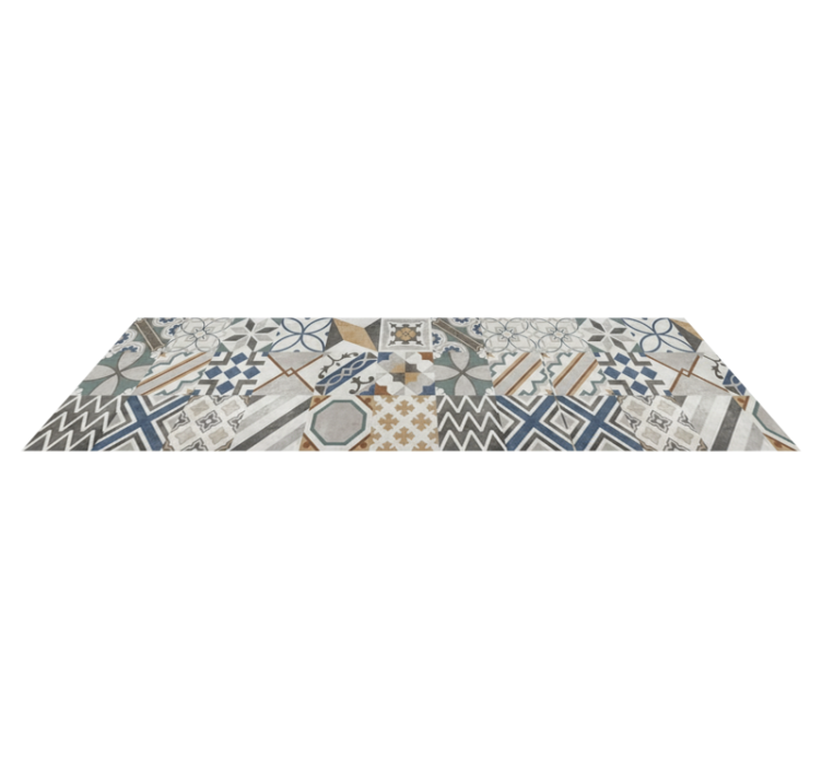Vinyl tapijt keuken eclectisch geometrisch patchwork - TenStickers