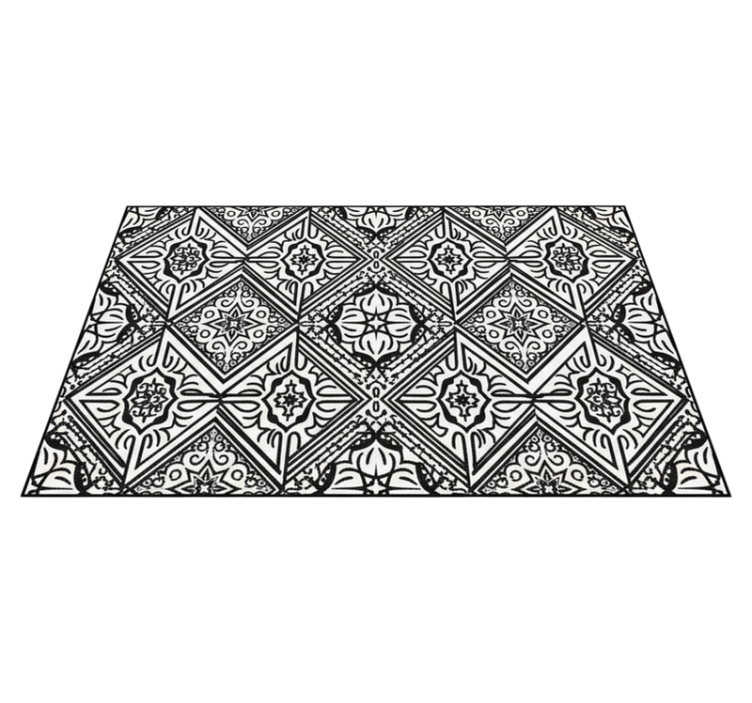 Vinyl tapijt keuken gedurfde contrastkaleidoscoop - TenStickers