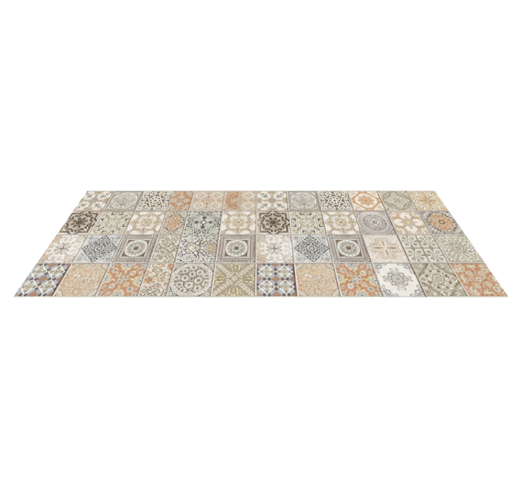Vinyl tapijt keuken vintage warme collage - TenStickers