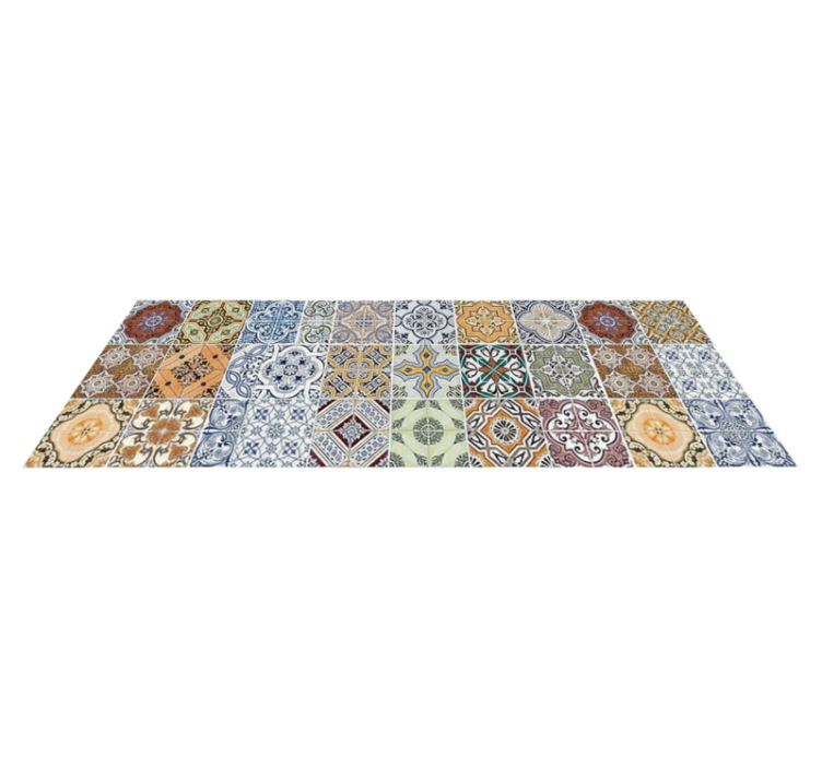 Vinyl tapijt keuken eclectisch mediterraans patchwork - TenStickers