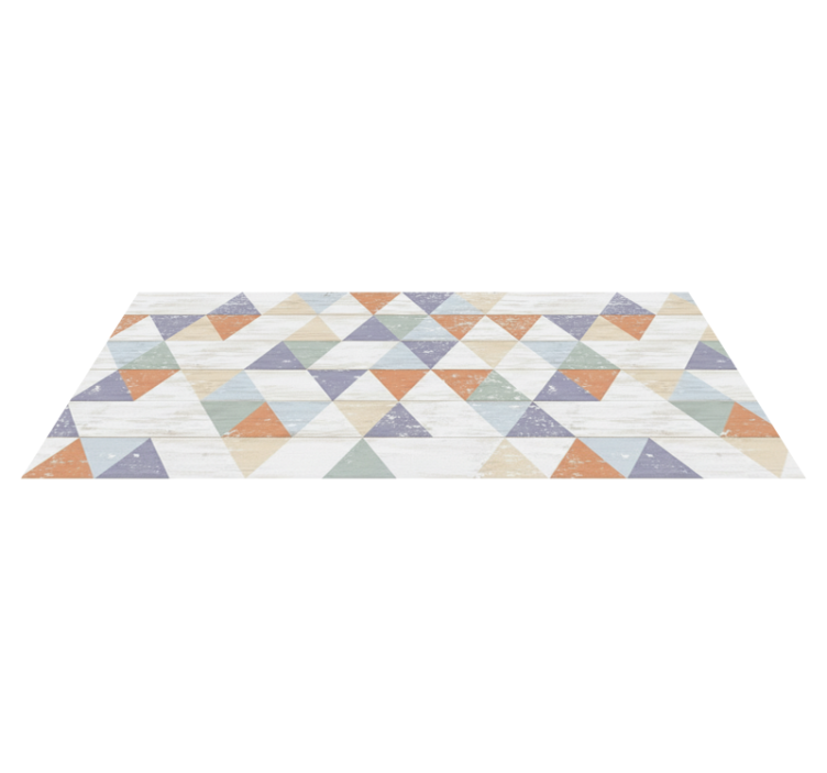 Vinyl tapijt keuken pastel houten driehoeken - TenStickers