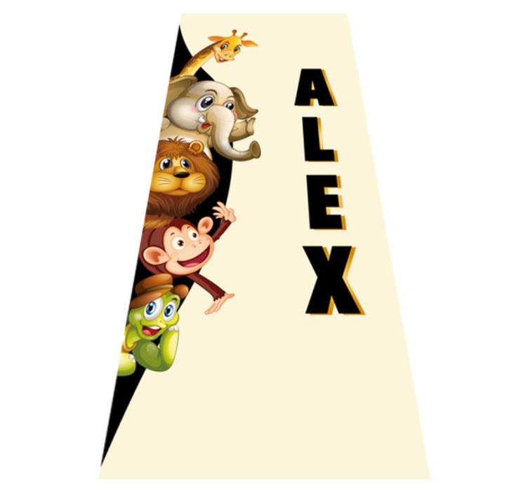 Dieren vinyl tapijt 3d schattige dieren - TenStickers