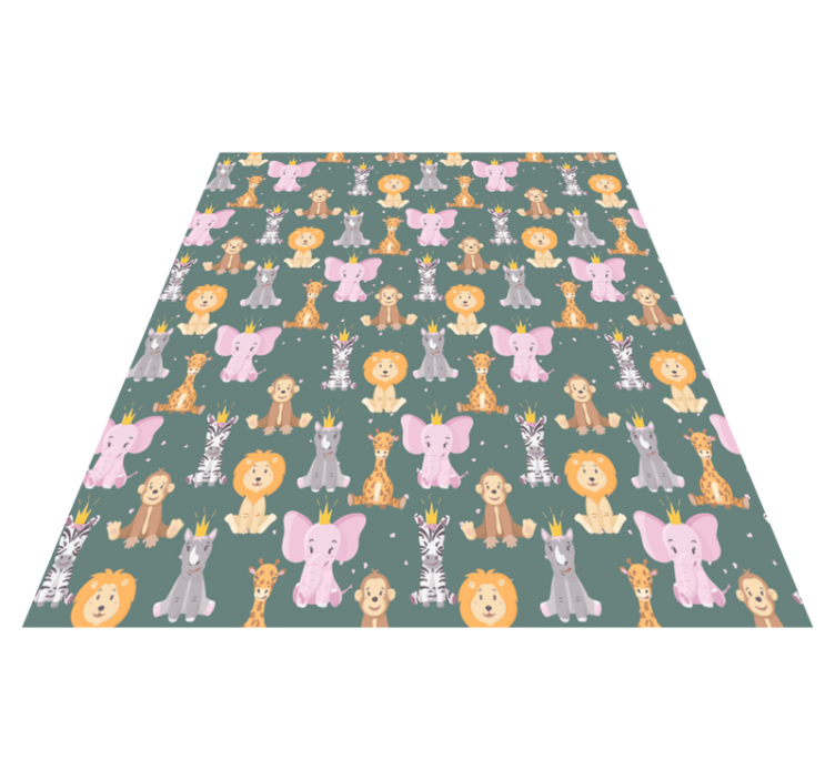 Dieren vinyl tapijt schattige dieren ontwerp - TenStickers