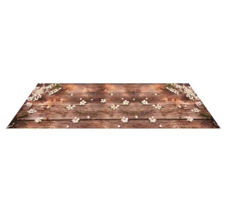 Vinyl tapijt keuken bloemig hout patroon - TenStickers