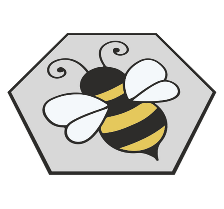 Dieren vinyl tapijt bijen hexagon design - TenStickers