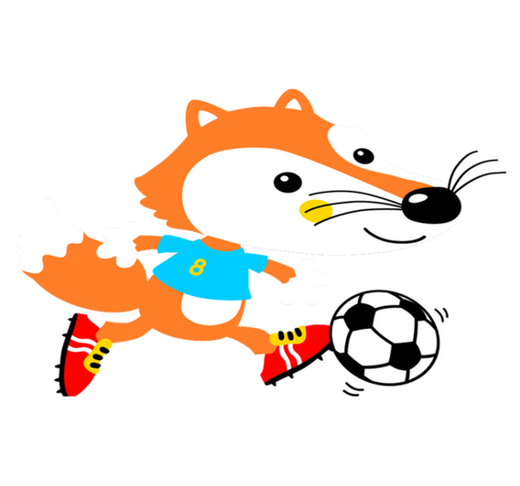 Dieren vinyl tapijt met speelse vosfiguur - TenStickers