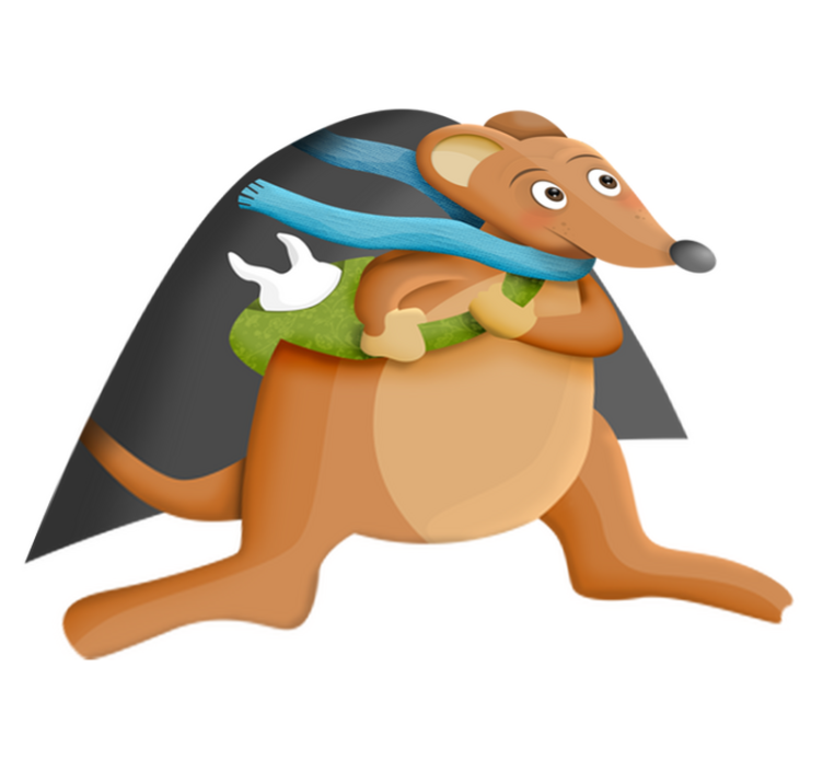 Dieren vinyl tapijt tanden muis - TenStickers