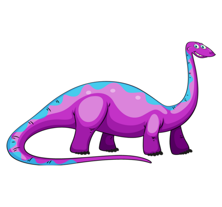 Dieren vinyl tapijt speelse paarse dinosaurus - TenStickers