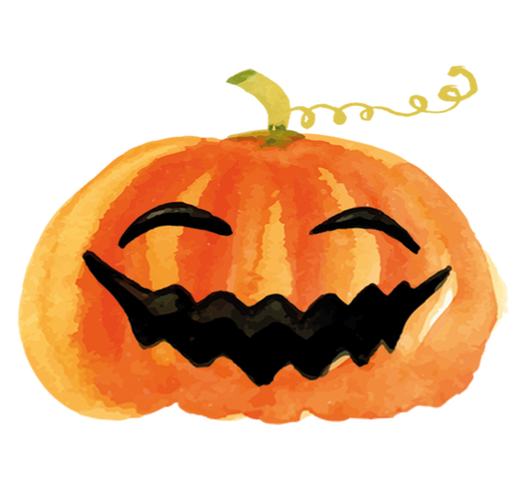 Vinyl tapijt halloween blije pompoen - TenStickers