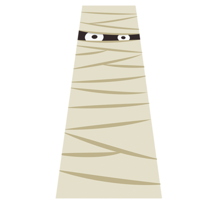 Vinyl tapijt halloween mummie ogen - TenStickers