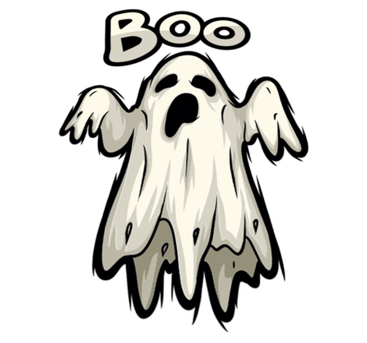 Vinyl tapijt halloween spookfiguur boo - TenStickers
