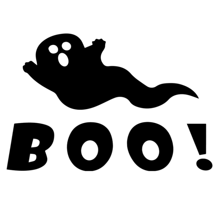 Vinyl tapijt halloween spookachtig boo display - TenStickers