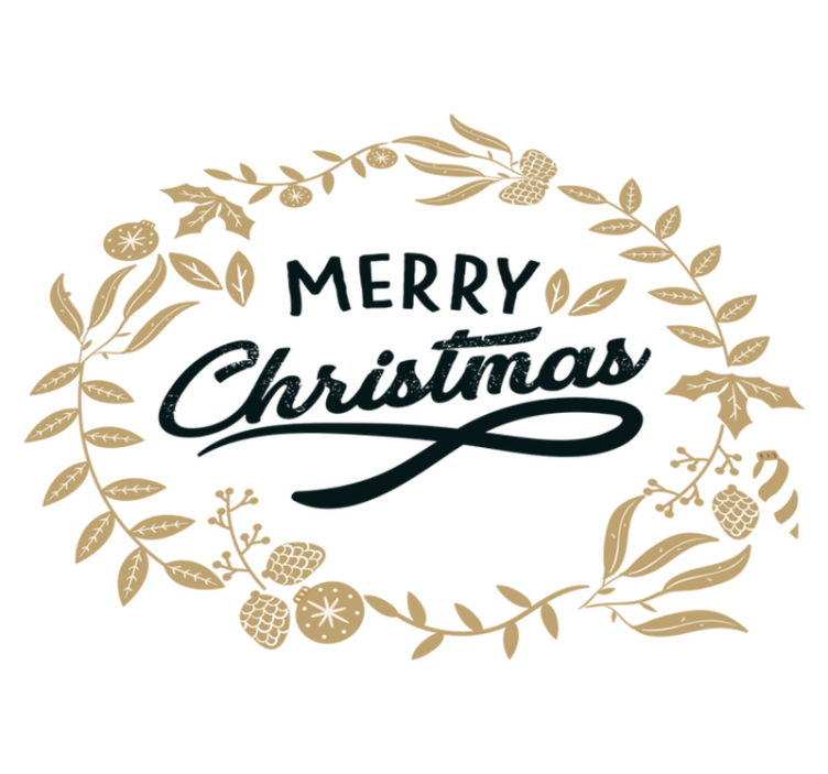 Vinyl tapijt kerstmis met bloemenborduurwerk - TenStickers