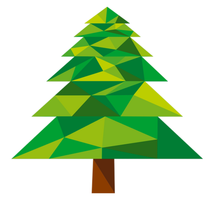 Vinyl tapijt kerstmis pino poligonaal - TenStickers