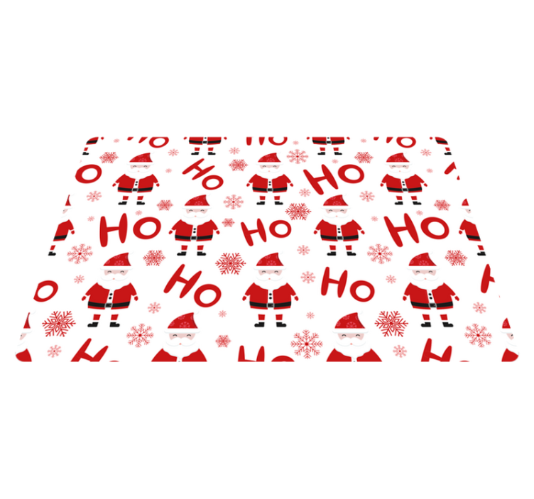 Vinyl tapijt kerstmis santa claus en hohoho patroon - TenStickers