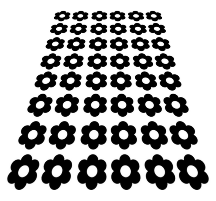Vinyl tapijt bloemen en planten sticker set bloem - TenStickers