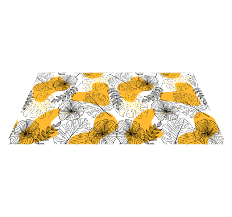 Vinyl tapijt bloemen en planten bloemendesign kallax - TenStickers
