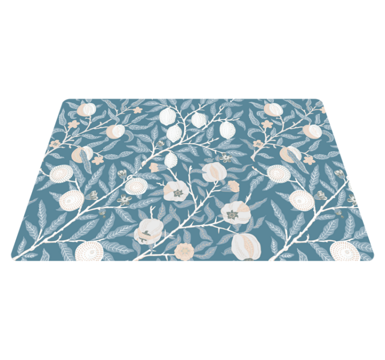 Vinyl tapijt bloemen en planten vintage patroon - TenStickers