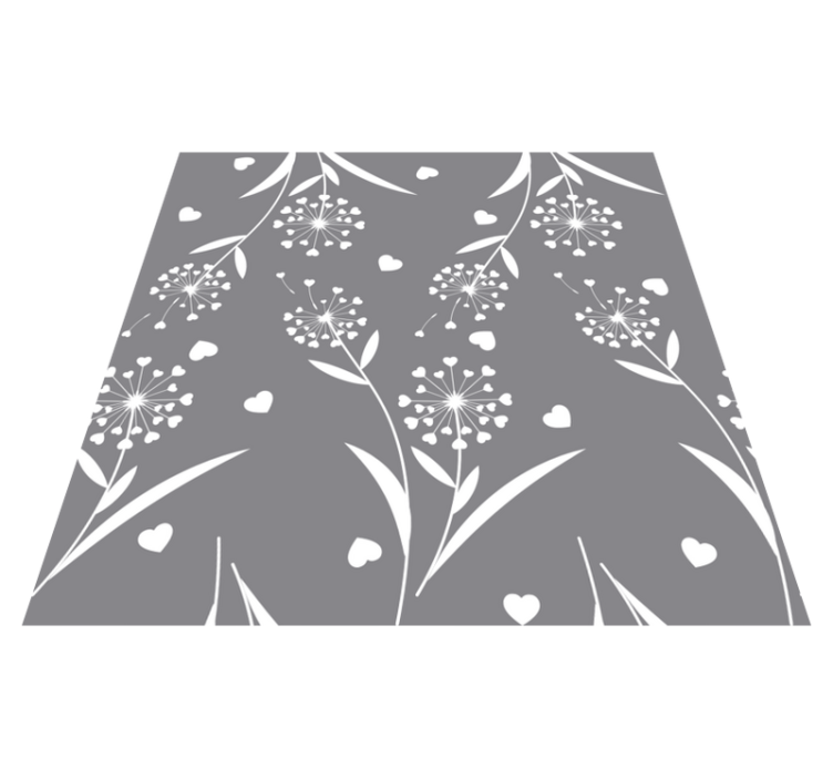 Vinyl tapijt bloemen en planten witte paardenbloemen - TenStickers
