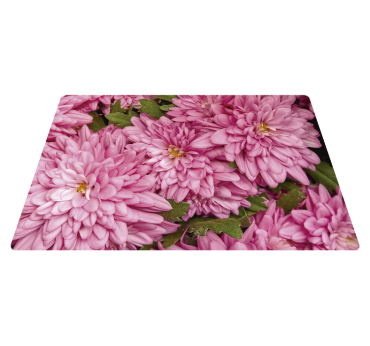 Vinyl tapijt bloemen en planten roze bloesem lente - TenStickers