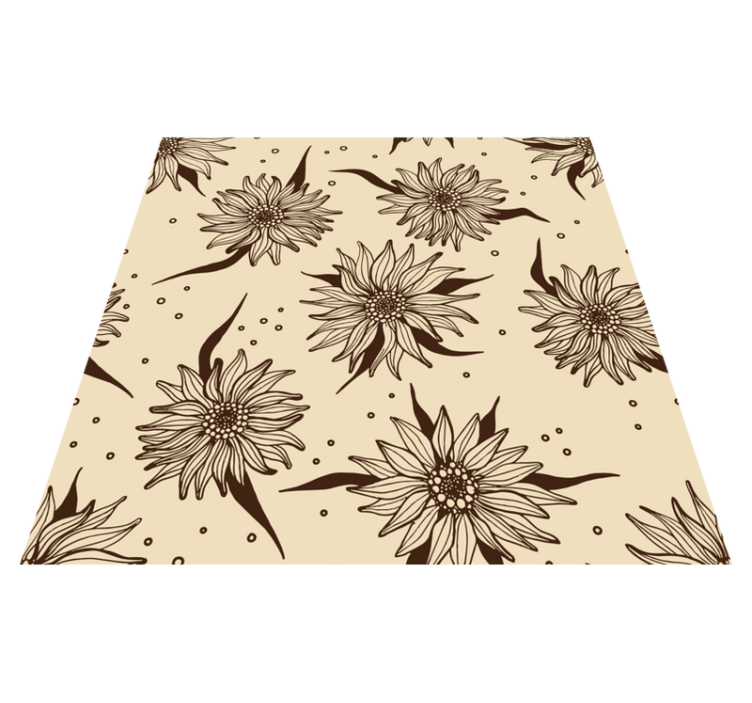 Vinyl tapijt bloemen en planten old sunflower - TenStickers