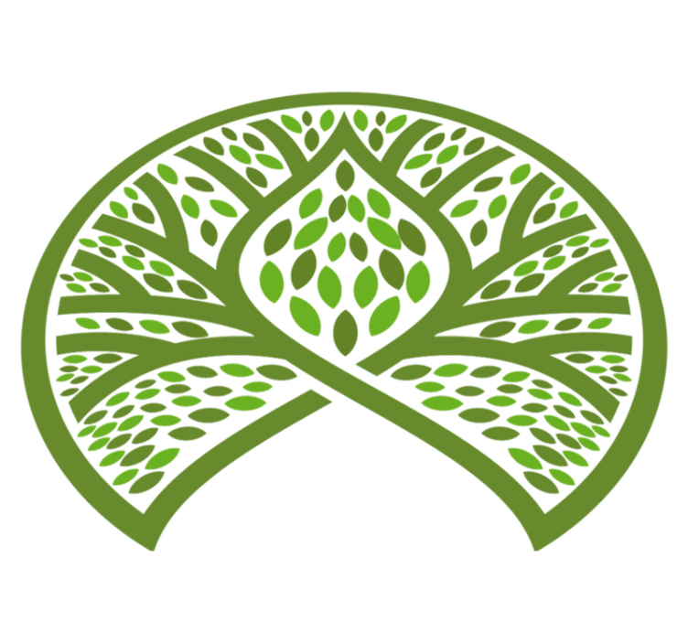 Vinyl tapijt bloemen en planten bladrijke natuur embleem - TenStickers