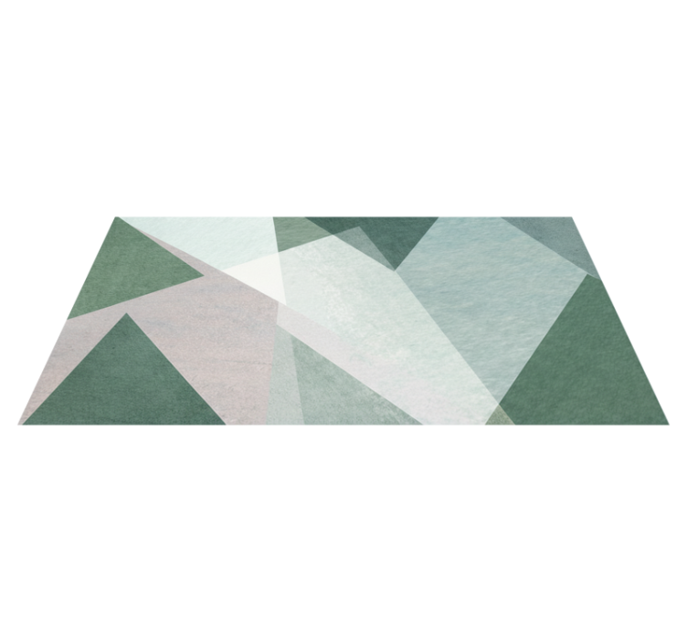Vinyl tapijt geometrisch saliegroen overlays - TenStickers